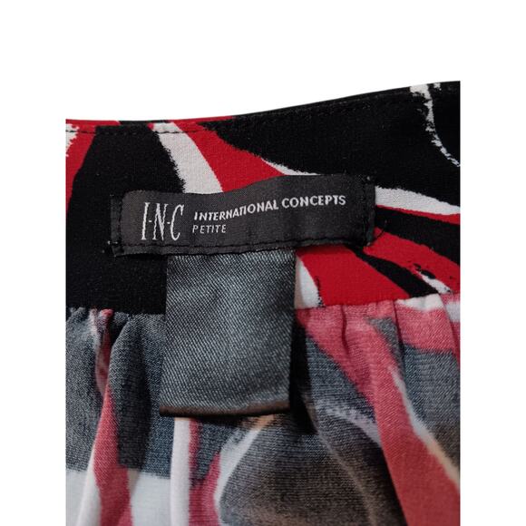 INC 2000s Y2K Top Blouse Petite S Stretch Square Neck Coquette Vamp Flirt Dressy - Picture 5 of 7